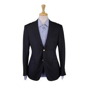 Paul Stuart Navy Blue Gold Metal Buttons Blazer Jacket Recent 38S